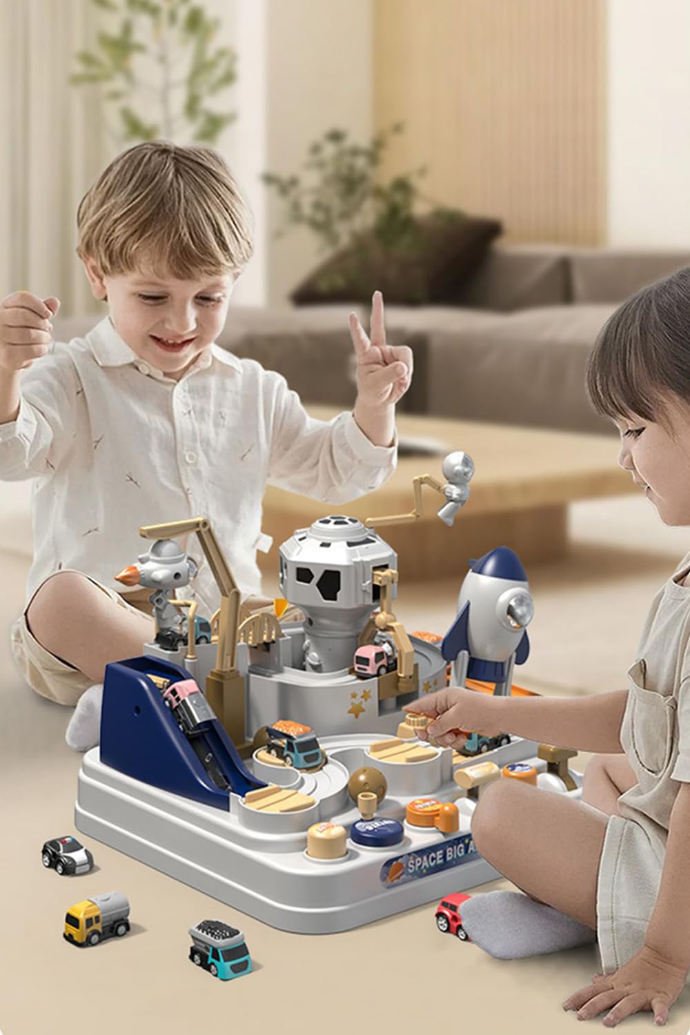 Amazon | JUYEE 知育玩具 3歳4歳5歳6歳 車 おもちゃ レース トラック大